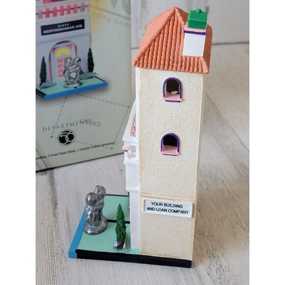 Dept 56 Mediterranean Mortage Co. 13600 monopoly village accessory - Picture 7 of 9